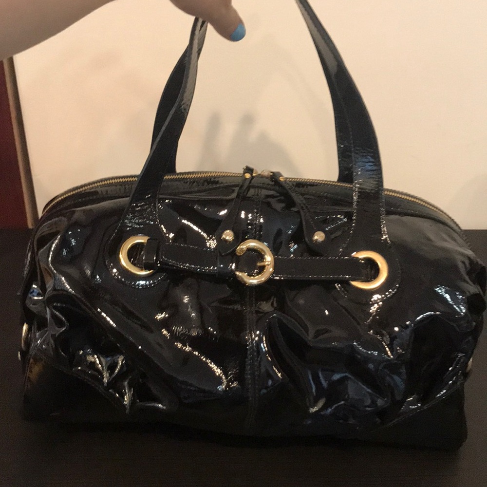 Large Patent Leather Francesco Biasia Bag